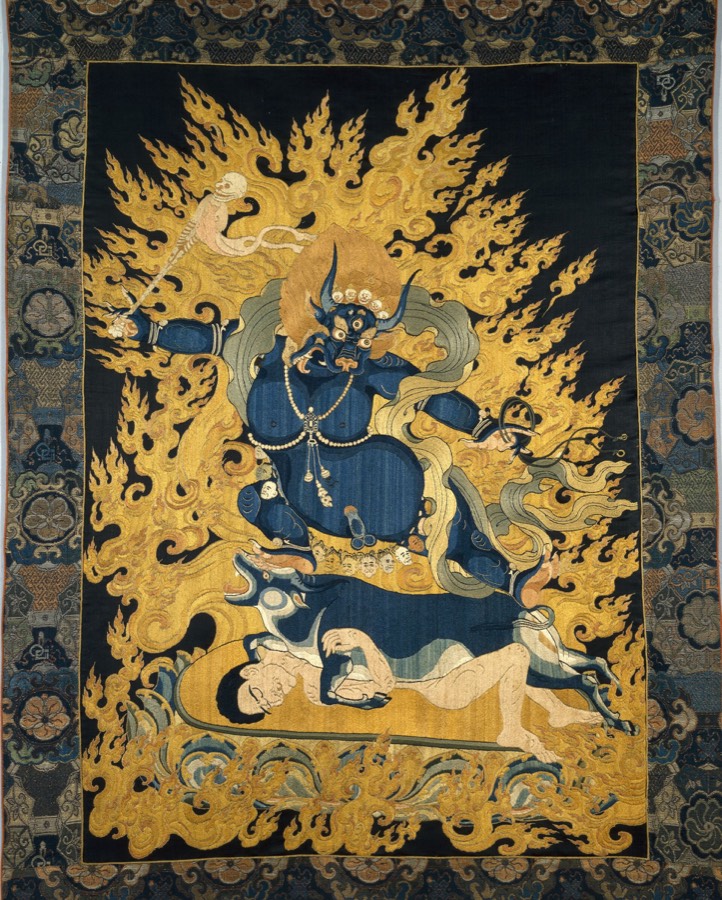 Silk embroidery craftsmanship